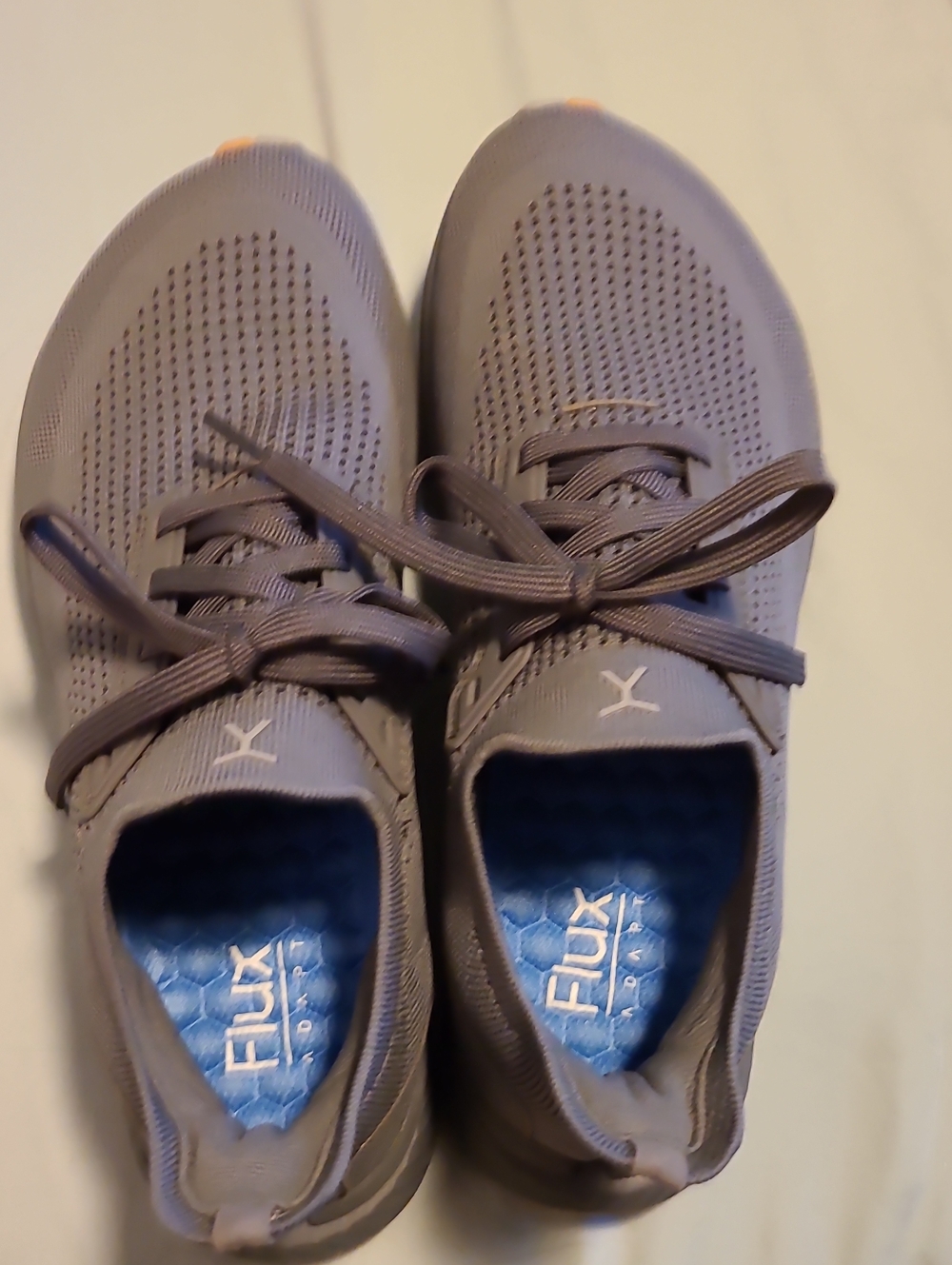 Flux Women's Athletic Sneakers in Gray with Subtle Orange Accents